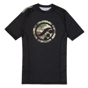 BJJ No GI Shoyoroll Training Rash Guard SS (BF20) Black Camo